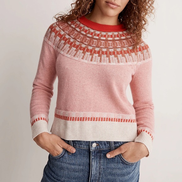Madewell Fair Isle Mayer Pullover Sweater S - Picture 3 of 7